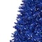 7ft. Pre-Lit Blue Artificial Tinsel Christmas Tree, Clear Lights